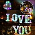 thumbnail image 2 of LINLIN LED Letter Lights, Alphabet Marquee Letters Sign LED Marquee Number Lights Sign for Night Light, 2 of 2