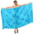 thumbnail image 2 of HAPPY BAY Women's Beachwear Summer Beach Bikini Wraps Sarong Wrap Skirt Swimsuit Swimwear Coverups Bathing Suit Swim Cover ups for Womens One Size Aqua, Tie Dye, 2 of 4