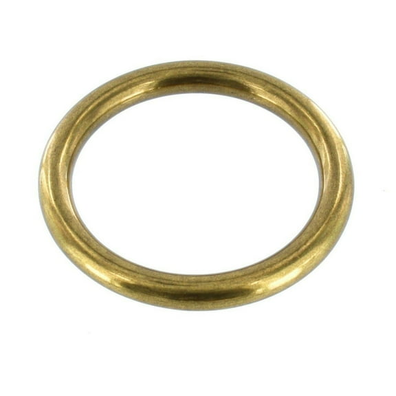 OR0 Antique Brass, Thick O-Ring, Solid Brass-LL, 1-3/4"