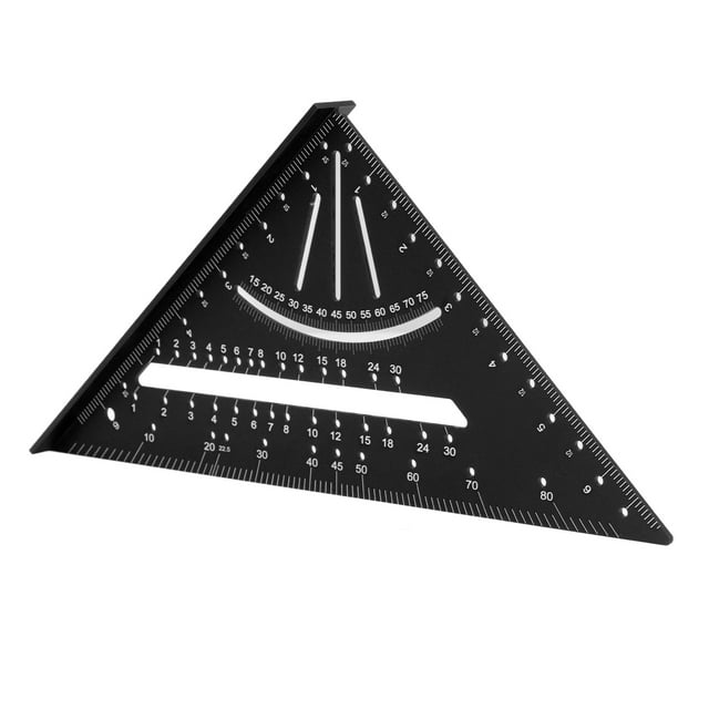 7 Inch Aluminum Alloy Right Angle Rafter Square Protractor Multi Angle Measuring Tool for Woodworking Projects Material: Aluminum Alloy