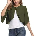 thumbnail image 4 of BONIXOOM Fall Cardigans For Women 2023 Cardigan Women Long Sleeve Buckle Solid Vacation Cardigan Army Green L, 4 of 9