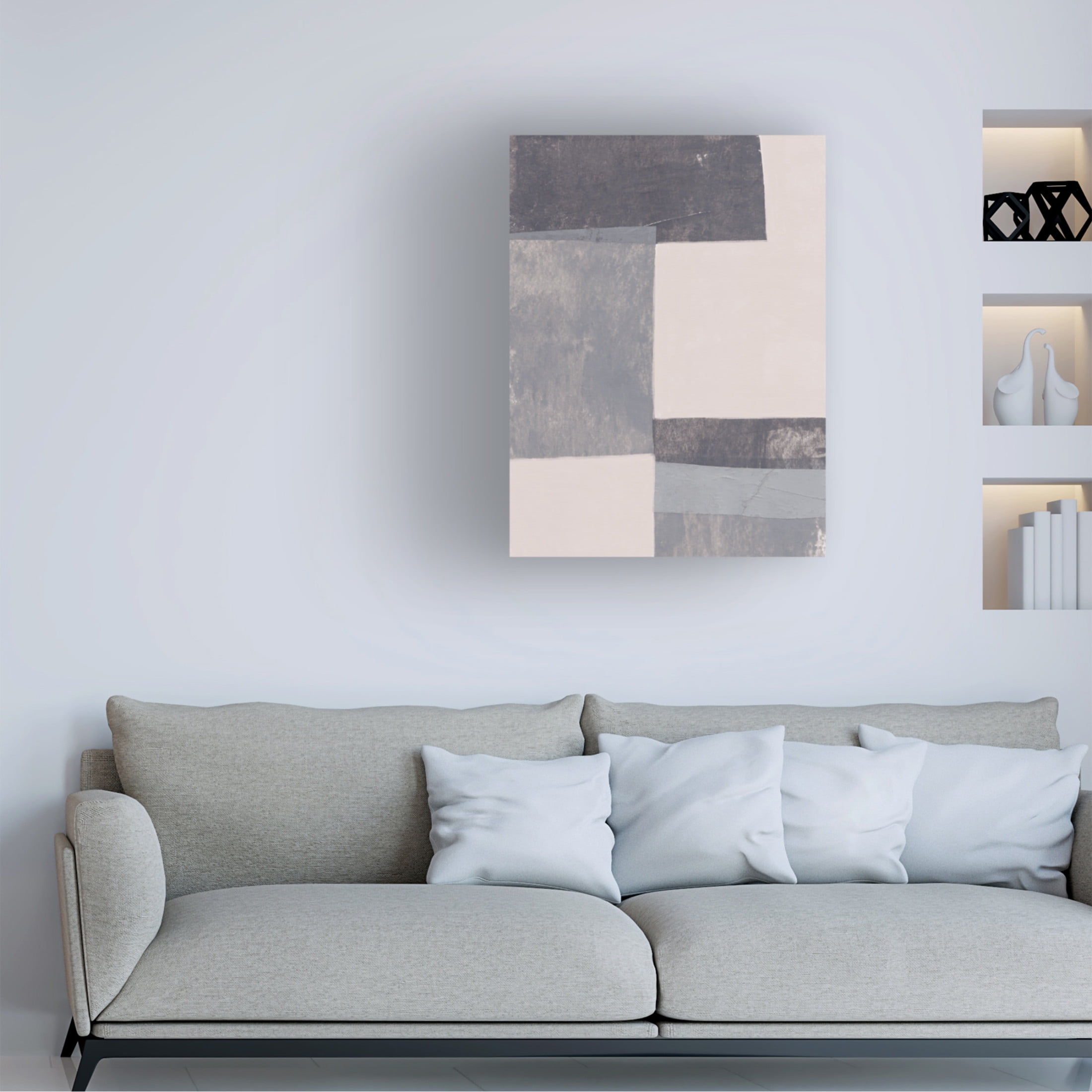 Trademark Fine Art Alisa Galitsyna Gray Blocks 1 Canvas Wall Art