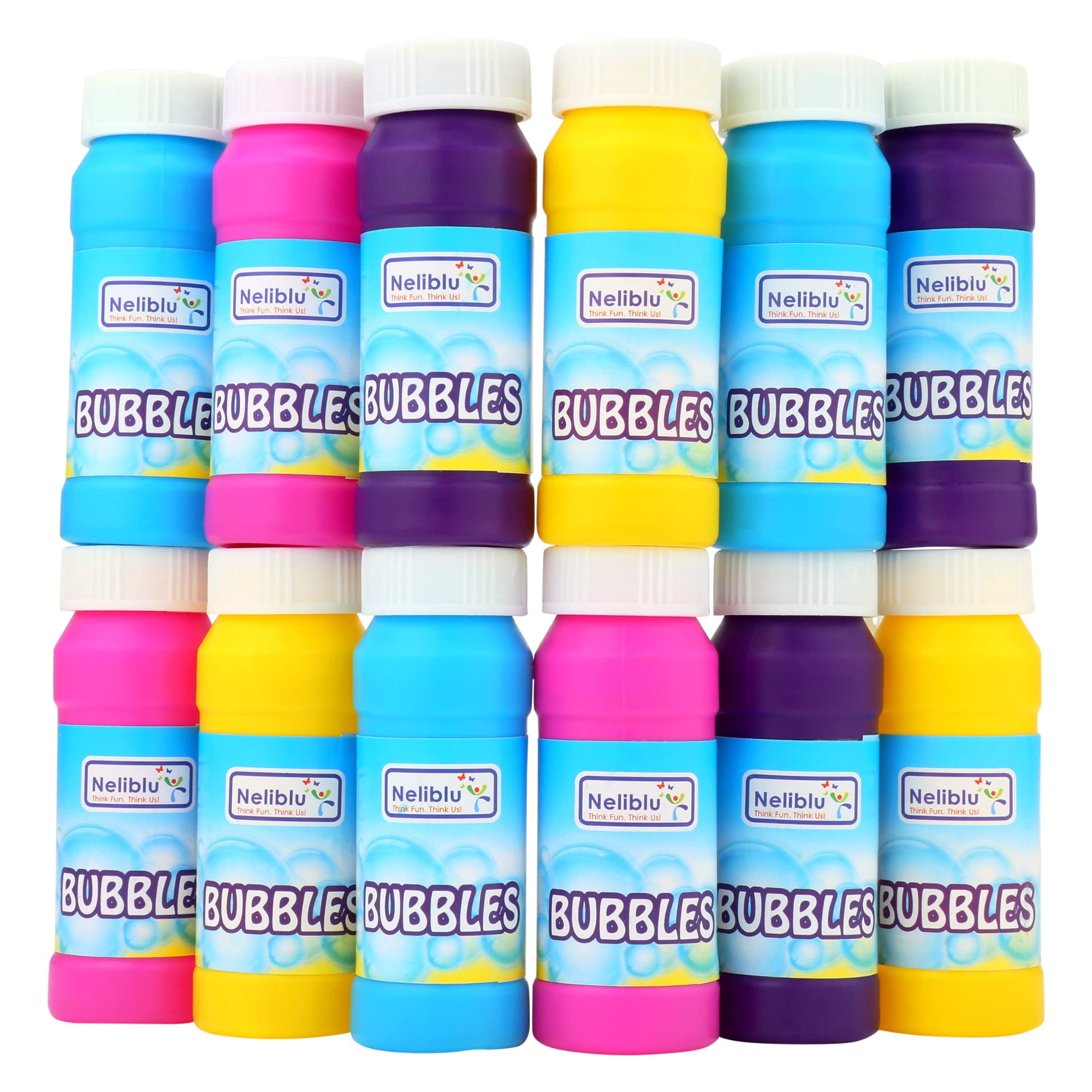 Neliblu Bubble Party Favors for Kids 12 Pack 1.67 Oz Bottles with