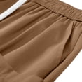 thumbnail image 5 of Nmnitkp Mens Shorts Casual Cargo Shorts Elastic Waist Drawstring Multi-Pocket Lightweight Summer Outdoor Work Shorts Coffee,S, 5 of 9
