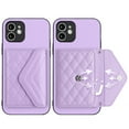 thumbnail image 5 of for iPhone 11 Slim Case with Card Holders and Strap for Women, iPhone 11 Phone Case Wallet PU Leather Kickstand RFID Blocking Flip Shockproof Wallet Case - Purple, 5 of 11
