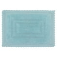 thumbnail image 2 of Home Weavers Inc Home Weavers Opulent Bathmat Absorbent Cotton Machine Washable, Reversible Bath Rug Aqua 17"x24", 2 of 5