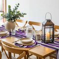 thumbnail image 6 of Purple Stripe Round 15 Inch Placemats Set of 2, Black Grey White Gradient Striped Geometric HeatResistant Non Slip Place Mats for Dining Table, Wipeable Braided Kitchen Table Mats for Housewarming, 6 of 9