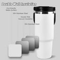 thumbnail image 4 of WarmH 30 oz Tumbler with Handle and Straw Lid, Double Walled Vacuum Insulated Water Bottle Leakproof Tumbler Travel Coffee Mug Thermal Cup, Cupholder Friendly for Office, Home, Sport, White, 4 of 14