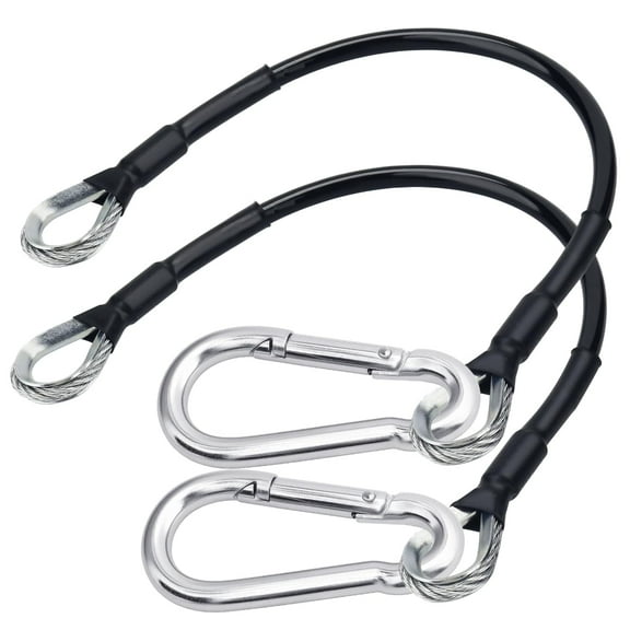 10" Gym Cable Extension Compatible with Bowflex Home Gym Machine Accessories for LAT/Tricep Pull Down and Leg Extensions Machine Thick 0.2" (1 Pair)