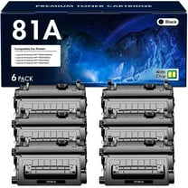 81A Toner Cartridge 6-Pack Compatible Toner for HP CF281A 81A CF281X 81X Enterprise MFP M605 M604 Toner M604N M604DN M605N M605DN M605X M630 M606 M630h M630dn M630z Printer (Black, 6-Pack)