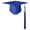 Blue, variant on Soumake Adult Graduation Hat With Tassel Solid Color Non-Fading High School Bachelor Graduation Hat Cosplay Prop Household