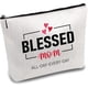 thumbnail image 1 of Bolsas de maquillaje para mamá, bolsa de lona para cosméticos, estuche multiusos con cremallera, neceser de viaje, organizador portátil de maquillaje, 1 of 9