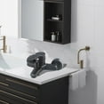thumbnail image 4 of Grifo de baño de aleación de zinc de 1 pieza negro montado en la pared para el hogar bañera ducha grifo mezclador, 4 of 11
