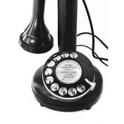 House Of Antique Vintage Brass & Iron Rotary Telephone – Retro Decorative Antique Phone (Black)