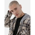 thumbnail image 4 of No Boundaries Men's & Big Men's Hooded Long Sleeve Flannel Shirt, Sizes XS-5XL, 4 of 4