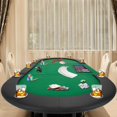 thumbnail image 3 of AVAWING 29.5" Game Poker Table w/Stainless Steel Cup Holder Casino Leisure Table for 9 Player, Green, 3 of 7