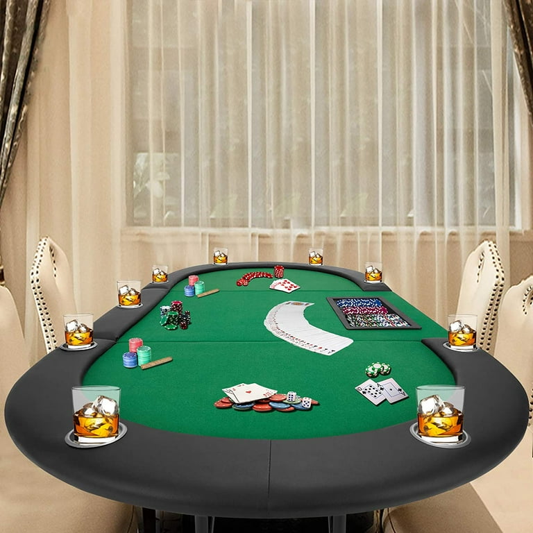 AVAWING Portable Foldable Poker Table for 9 Players