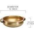 thumbnail image 5 of Serene Spaces Living Gold Traditional Handi Bowl - Hammered, Aluminum, Medium, 5 of 6