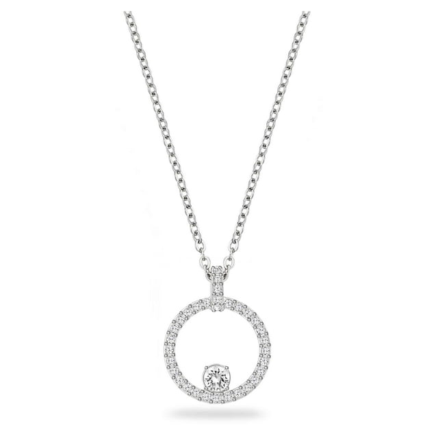 Collar con colgante Swarovski Creativity Circular White para mujer