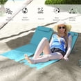 thumbnail image 4 of Outsunny 2 Pcs Folding Beach Lounge Chair w/ Pillow, Blue, 4 of 10