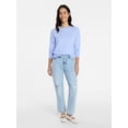 thumbnail image 3 of Time and Tru Women's Relaxed Boyfriend Jeans, 26" Inseam, Sizes 0-22, 3 of 6