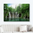 thumbnail image 2 of wall26 Canvas Print Wall Art Green Forest Waterfall in Croatia Park Nature Wilderness Photography Modern Art Rustic Scenic Colorful Multicolor for Living Room, Bedroom, Office - 24"x36", 2 of 7