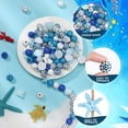 thumbnail image 4 of Craft Beads Waydress, 200 unidades, diseño oceánico, madera azul y blanca, 4 of 7