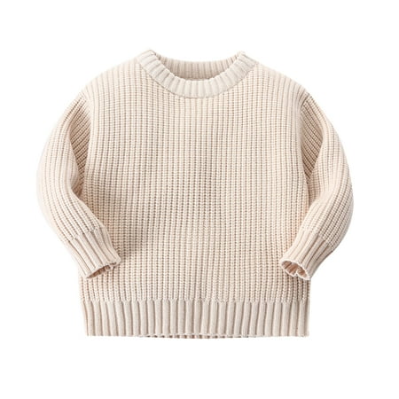 

Toddler Baby Girl Boys Sweater Round Neck Long Sleeve Candy Color Knitted Pullover Tops Autumn Winter Sweatshirt
