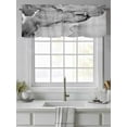 thumbnail image 2 of Gray Abstract Valances for Windows Silver Marble Ripples Clouds Luxury Fluid Art Kitchen Valance Curtain Rod Pocket Small Curtains for Cafe Bathroom Laundry Basement 54" x 18", 2 of 8