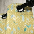 thumbnail image 4 of Ambesonne Yellow Chevron Grommet Curtain, Herringbone Art, 50" x 63", Pale Blue Mustard, 4 of 6