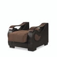 thumbnail image 5 of Ottomanson Metropolis Convertible Arm Chair, Dark Brown Microsuede, 5 of 7