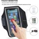 thumbnail image 4 of Funda para teléfono para correr con brazalete para iPhone 11, 12, Pro, Max, XR, XS, 8, 7, 6, Plus,con correa ajustable y bolsillo con cremallera, color negro, 4 of 5