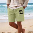 thumbnail image 2 of CONZONE Mens Casual Shorts Elastic Waist Drawstring Summer Beach Shorts For Men Hawaiian Graphic Lightweight Loose Fit Outdoor Shorts With Pockets, 2 of 6