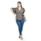 thumbnail image 4 of Blusa manga mariposa Roman Fashion /Tallas Extras, 1840 (Cafe) cafe 40, 4 of 5