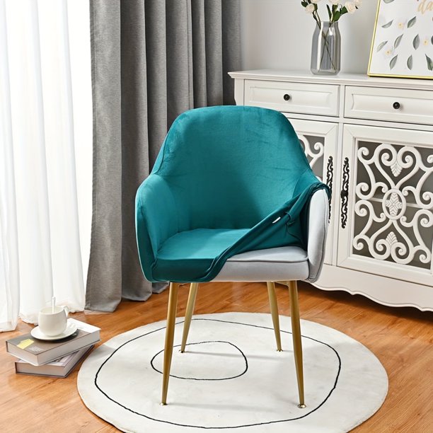 DEKAXID 1 funda de silla de terciopelo elástica contemporánea con banda elástica para cojín en T, funda protectora para muebles para comedor, sala de estar, decoración de oficina, lavable a máquina,