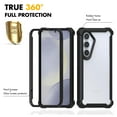 thumbnail image 3 of Dteck for Samsung Galaxy S25 Case with Screen Protector & Metal Magnetic Wireless Charging MagSafe Ring Sticker, Dual Layer Shockproof TPU Bumper Phone Case for Samsung S25 5G,Black, 3 of 4