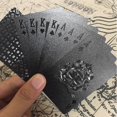 thumbnail image 3 of 54pcs/pack Gold Foil Poker Novelty Collection Waterproof PVC Plastic Playing Cards Set Solid Color Black Board Game Drop Ship Betterlifefg, 3 of 5