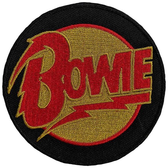 David Bowie Diamond Dogs Woven Circle Logo Iron On Patch