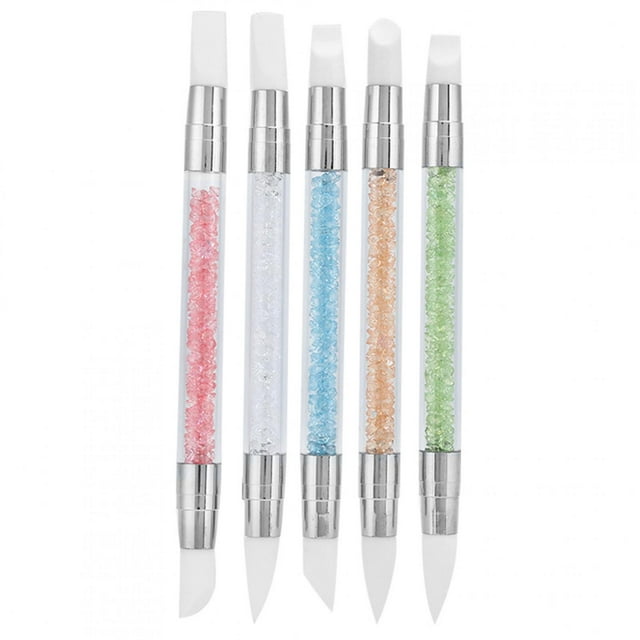 Cepillo para tallar uñas, 5 uds., cepillo para uñas, bolígrafo de silicona para uñas, cepillo para decoración de uñas, innovación moderna