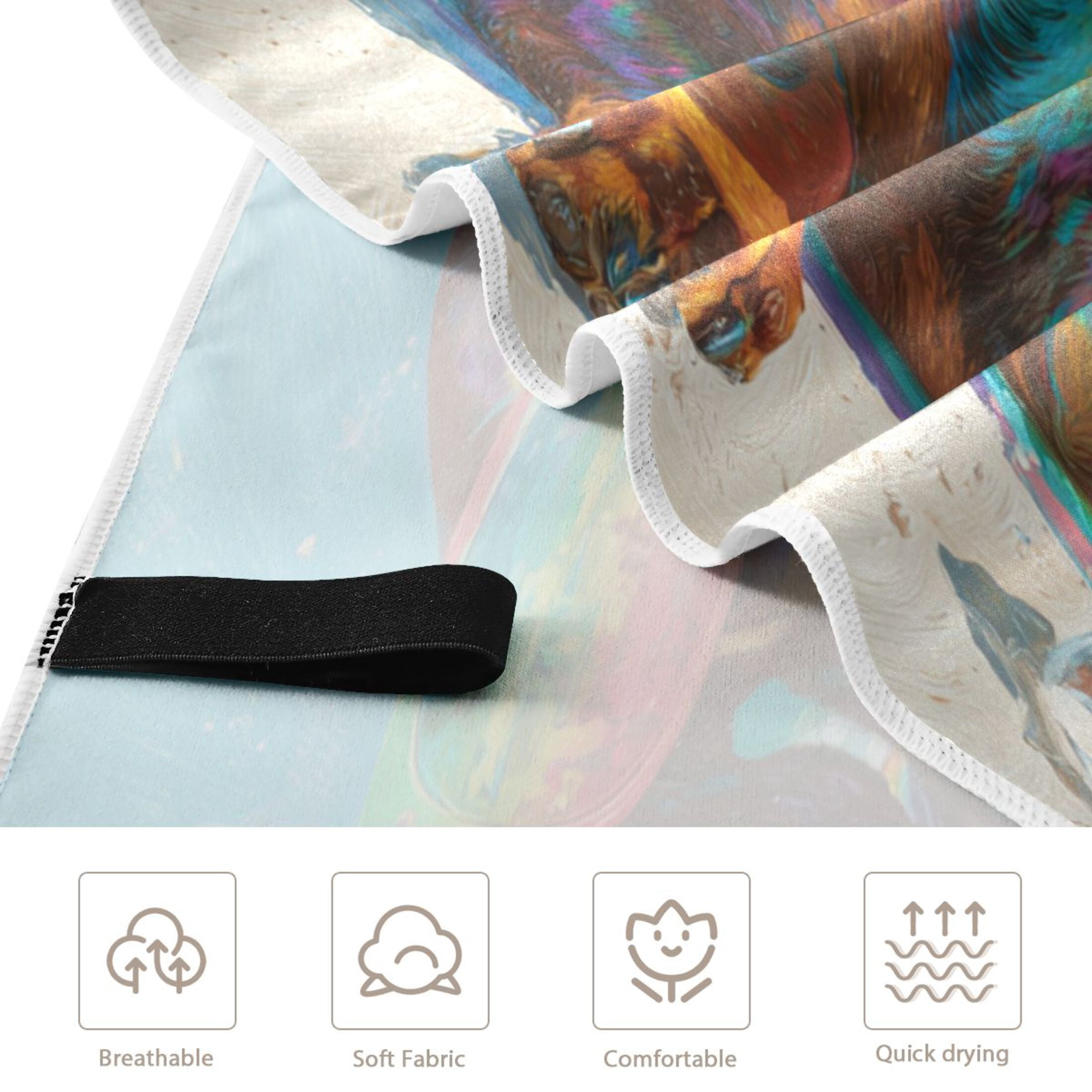 Qxltty Summer Dachshund Beach Towel Sand Free Bath Towel Absorbent Quick Dry Soft Lightweight Blanket for Travel Gym Camping 71x31in