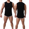 thumbnail image 2 of FRSASU Men's Sleeveless Tank Tops Loose Leisure Athletic Workout Running Muscle Shirts Summer Gym Bodybuilding T-Shirts Black, 2 of 9