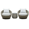 thumbnail image 6 of Bowery Hill Coastal Driftwood Gray Finish Wicker Patio 3-Pack, 6 of 11