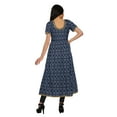 thumbnail image 4 of Moomaya Printed Front Slit Dresses For Women Short Sleeve Kurti Summer Wear, 4 of 6