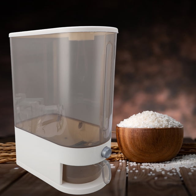 Distributeur de Riz, Contenant de Rangement pour Riz 10 kg avec Tasse à Mesurer, Bac Scellé pour Aliments Secs et Grains pour l'Organisation du Garde-Manger et de la Cuisine, Conception de Scellement Efficace, Gain de Place