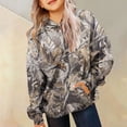 thumbnail image 6 of newwalpole Camo Hoodies for Kids Maple Leaf Print Sweatshirt with Pocket | Oversized Drop Shoulder Pullover Tops Casual Long Sleeve Girls Cute Hoodies(Bronze,5-6), 6 of 6