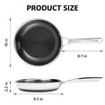 thumbnail image 3 of Ktaxon 10-Inch Stainless Steel Pan, Hybrid Nonstick Frying Pan, Skillet, 3-Ply Cookware, Dishwasher & Oven Safe, 3 of 14