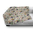 thumbnail image 3 of European Soft Flannel Fleece Blanket, French Themed Paris Must Have Macarons Wines Grapes Bikes Berries Eiffel Art Print, Cozy Plush for Indoor and Outdoor Use, 70" x 90", Multicolor, by Ambesonne, 3 of 6