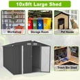 thumbnail image 4 of 10'x 8' Large Storage Shed for Outside, Enyopro Metal Storage House with Lockable Door, Garden Storage Shed Pet House for Lawnmower, Garden Tools, Bike, Garage, 4 of 8