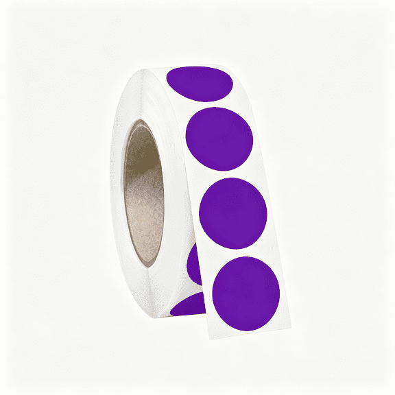 Dvjoy 1000 Pcs 3/4" Purple Dot Stickers Round Circle Coding Labels Used for Manual Labor in Kindergartens,Garage Yard Price Sales,Organizing Activity Color Groups,Marking Spice Bottles