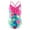 Hot Pink, variant on Cute One Piece Swimsuit for Girls Hawaii Flower Print Ruffle Hem Spaghetti Strap Kids Bathing Suit